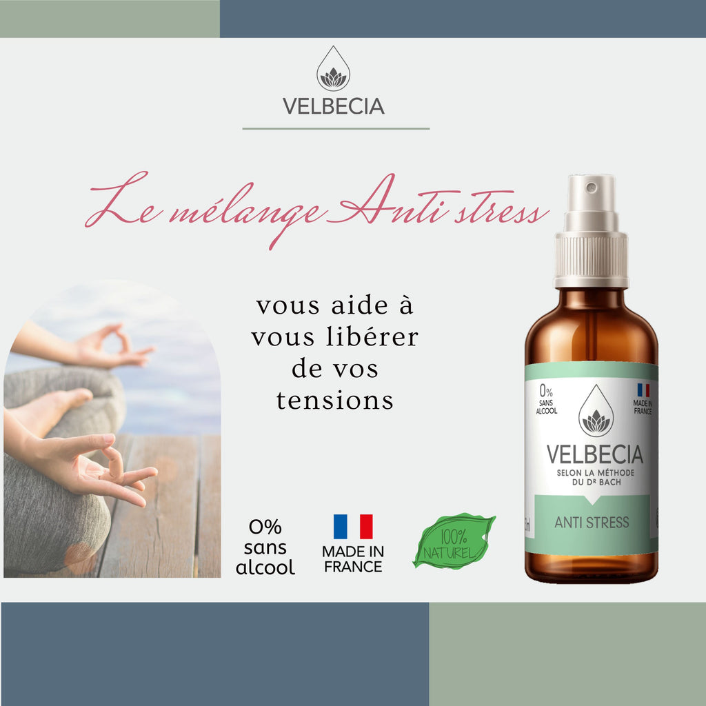 Velbecia® ANTI STRESS +1 OFFERT - A partir de Fleurs de Bach SANS ALCOOL