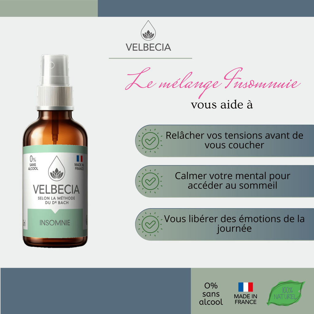 Velbecia® INSOMNIE +1 OFFERT - A partir de Fleurs de Bach SANS ALCOOL