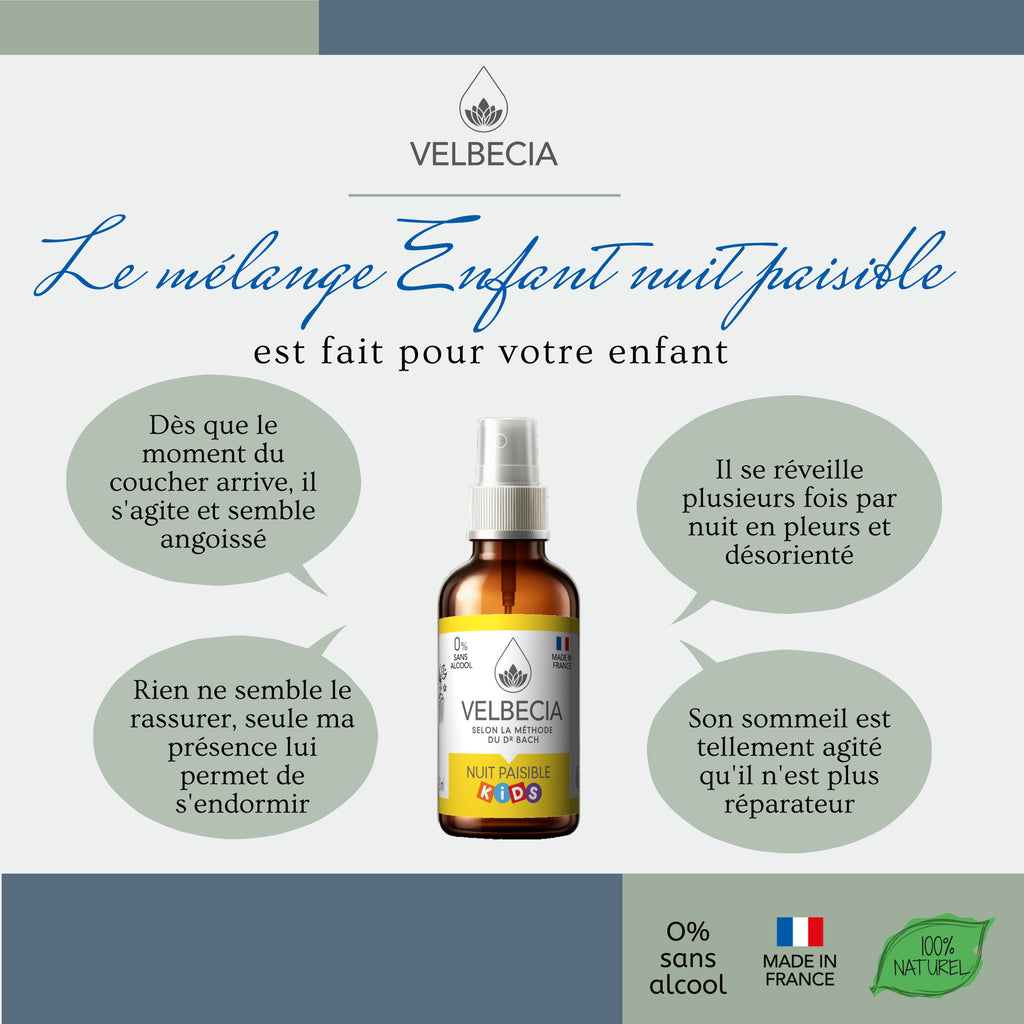 Velbecia® NUIT PAISIBLE KIDS +1 OFFERT - A partir de Fleurs de Bach SANS ALCOOL
