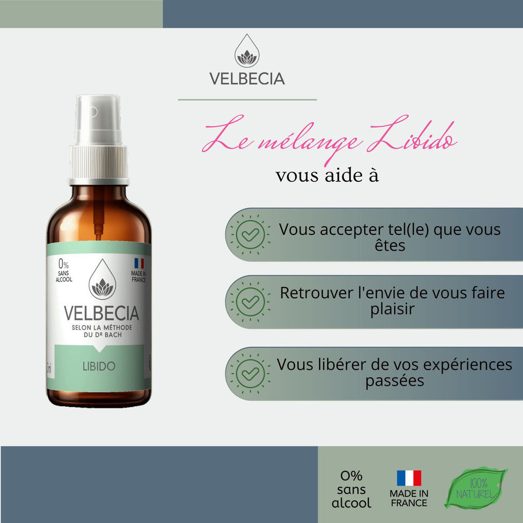 Velbecia® LIBIDO +1 OFFERT - A partir de Fleurs de Bach SANS ALCOOL