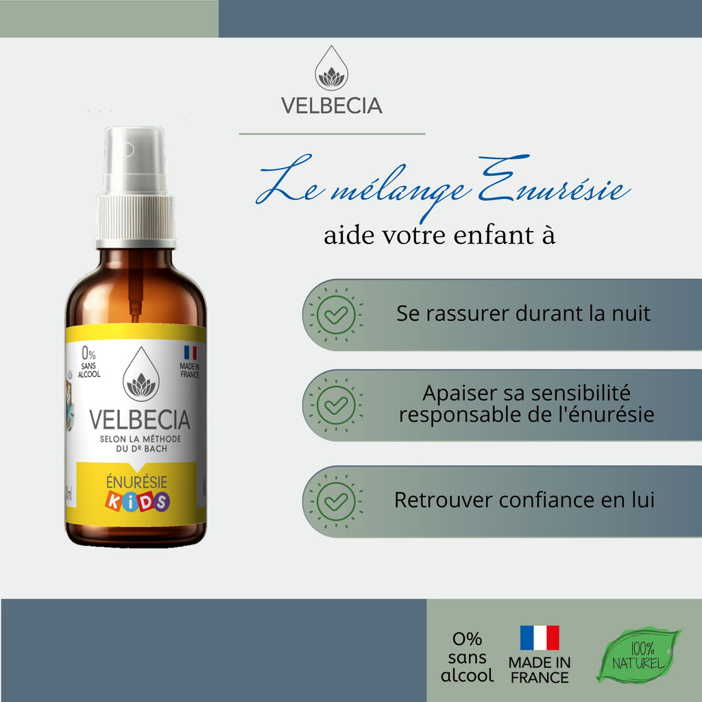Velbecia® ÉNURÉSIE KIDS +1 OFFERT - A partir de Fleurs de Bach SANS ALCOOL
