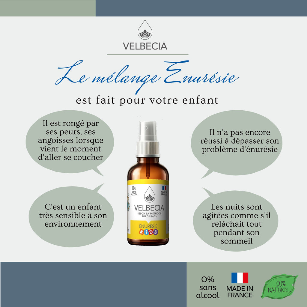 Velbecia® ÉNURÉSIE KIDS +1 OFFERT - A partir de Fleurs de Bach SANS ALCOOL