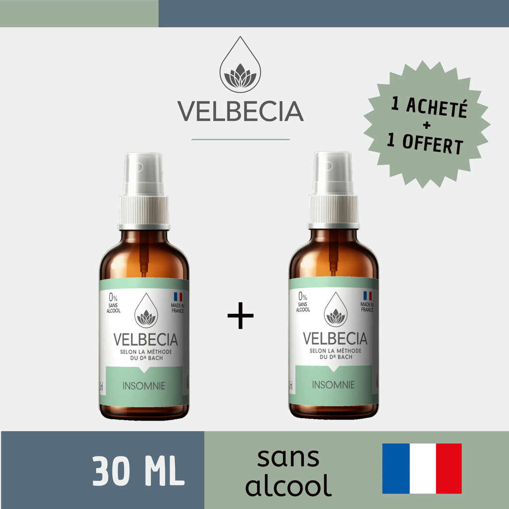 Velbecia® INSOMNIE +1 OFFERT - A partir de Fleurs de Bach SANS ALCOOL