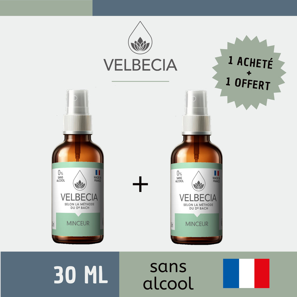 Velbecia® MINCEUR +1 OFFERT - A partir de Fleurs de Bach SANS ALCOOL